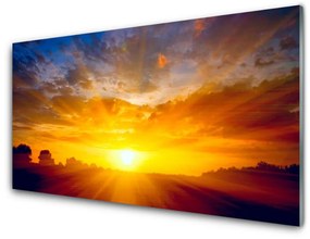 Üvegkép Sun Sky Tájkép 100x50 cm