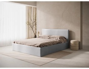 Világosszürke kárpitozott ágytámla 170,5x100 cm Remo – Micadoni