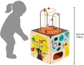 Janod - Interaktív blokk labirintussal MULTI ACTIVITY