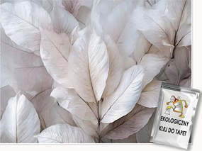 Fotótapéta Levelek Absztrakt 3D Szürke Falra Hálószoba Nappali 250x175