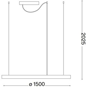 Ideal Lux - LED Dimmelhető csillár zsinóron ORACLE S LED/83W/230V 4000K átm. 150 cm fehér