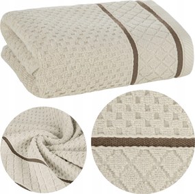 Favori Fürdőlepedő 70x140 cm bézs pamut vastag nedvszívó puha