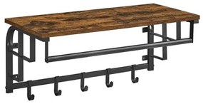 Fali fogas polccal NATE barna/fekete