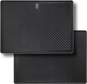 Öntöttvas Grilllap Téglalap alakú 43,5x31 cm Vastag 1,2cm Masszív Erős