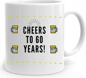 Bögre Tökéletes Ajándék Születésnapra 60 60-es 60-as évek fotónyomtatással