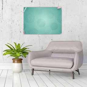 Kép - Körök virággal (üvegen) (70x50 cm)