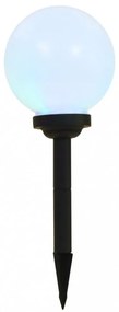 3 db napelemes kültéri LED gömblámpa, 20 cm RGB