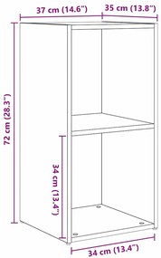 TV szekrény garnitúra 2 pcs kézműves tölgy 72 x 35 x 36.5 cm