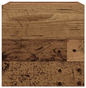 2 db antik fa színű falra szerelhető TV-szekrény 30,5x30x30 cm