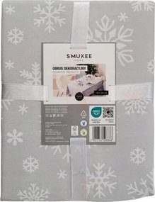 Karácsonyi Asztalterítő Hópehely csillag Dekoratív Szürke Pamut 110 X 160 CM