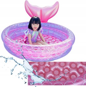 Gyerekmedence Zuhanytálca Puha Alj Száraz Medence Hableány Rózsaszín 90cm