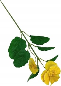 Mesterséges virág Árvácska ág Árvácska csúcs 33cm 1 db sárga