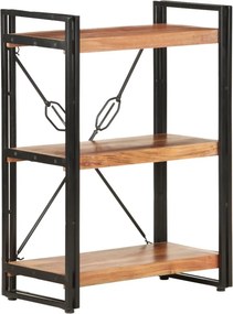 vidaXL 3 szintes tömör akácfa könyvespolc 60 x 30 x 80 cm