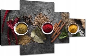 Festmények 130x80 Fűszer triptichon Hot