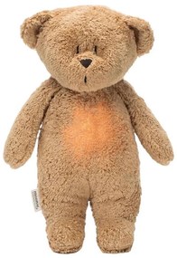 Moonie Moonie - Snuggle buddy dallammal és világítással medvebocs organic cappuccino natur FBB0400