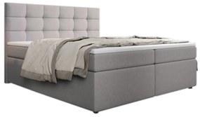 SALMA kárpitozott boxspring ágy + topper, 160x200, inari 22