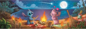 Disney Lilo és Stitch, A csillagkutya Campfire 1000 db-os panoráma Compact puzzle Clementoni