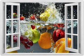 Poszterek 120x80 Gyümölcsök a vízbe esve