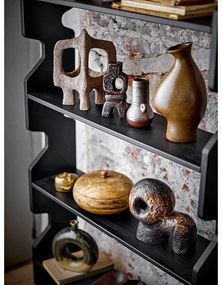 Fekete borovi fenyő könyvespolc 84x140x20 cm Savoya – Bloomingville