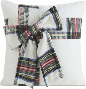 Karácsonyi díszpárnahuzat Jancsi 45x45 cm fekete masnis