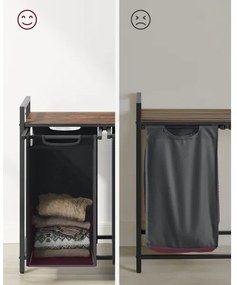 Ruhaszennyes kosár REX barna/szürke