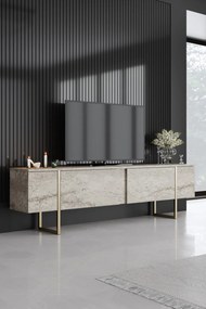 Luxe - travertin/arany TV-állvány