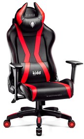 Forgatható gamer szék gyerekeknek Kido by Diablo X-Horn 2.0: fekete-piros