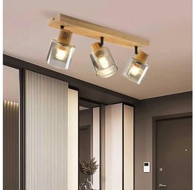 Brilagi - HYGGE spotlámpa 3xE14/15W/230V kaucsukfa/füstszínű