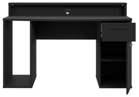 IVAR világítással ellátott íróasztal, fekete