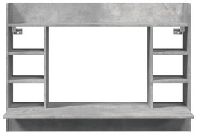 betonszürke szerelt fa falra szerelhető íróasztal 105x48x75 cm