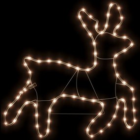 meleg fehér karácsonyi rénszarvasfigura 72 LED 57 x 55 x 4,5 cm