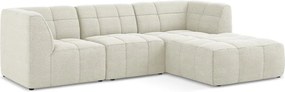 Bézs buklé sarokkanapé (jobb oldali-heverő résszel) Aloha – Makamii