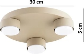 Brilagi-LED RGB, dimmelhető mennyezeti lámpa MONO, 3×GX53/14W, 230V, Wi‑Fi Tuya, átm. 30 cm, bézs