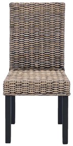 Étkezőszék 2 pcs Fekete Mosás 45 x 54 x 93 cm Tömör Mahagóni Fa