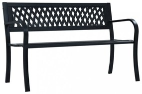 fekete acél kerti pad 120 cm