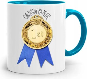 Keresztelői Bögre Kék Ajándék fényképes nyomtatással