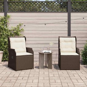 vidaXL Kerti pad 2 pcs Barna polirattan