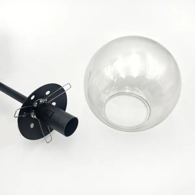 Brilagi - MALIVA felületre szerelhető csillár 4xE14/15W/230V fekete/átlátszó