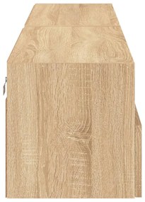 2 db sonoma tölgy színű szerelt fa fali TV-szekrény 80x30x30 cm