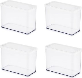 Rotho Set Loft ételtároló 4 darabos, űrtartalom 2,1 l, fehér zár