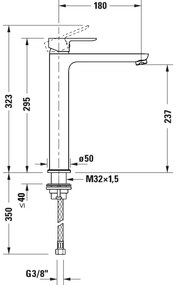Duravit DC1043002010 - D-CODE mosdócsaptelep, fényes króm