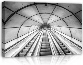 Vászonkép 60x40 Eszkalátor metró lift perspektíva szimmetria építészet mozgás