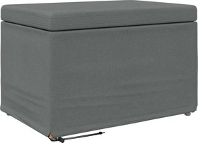 vidaXL Zsámoly Sötétszürke 61 x 41 x 40 cm Szövet és faszerkezet