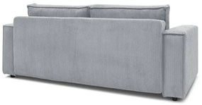 Világosszürke kordbársony kinyitható kanapé 245 cm Nihad – Bobochic Paris