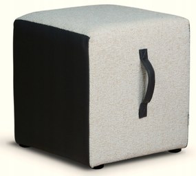 Kocka P4 Puff Divatos, Kényelmes, Fogantyúval, Könnyű, Tartós, Bézs