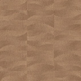Decoprint Terra Nova Fine Relief barna geometrikus texturált vlies tapéta – TN29024