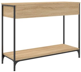 sonoma tölgy színű szerelt fa dohányzóasztal 100 x 34,5 x 75 cm
