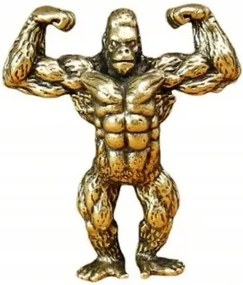 Asztali Dekorációs Figura Sárgaréz, Testépítő, Herkules Gorilla