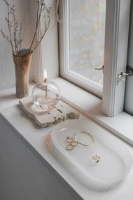 Üveg dekoratív tálca 14x25,5 cm Opal – Mette Ditmer Denmark