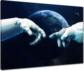 Vászonkép 80x60 Ádám teremtése Kozmosz